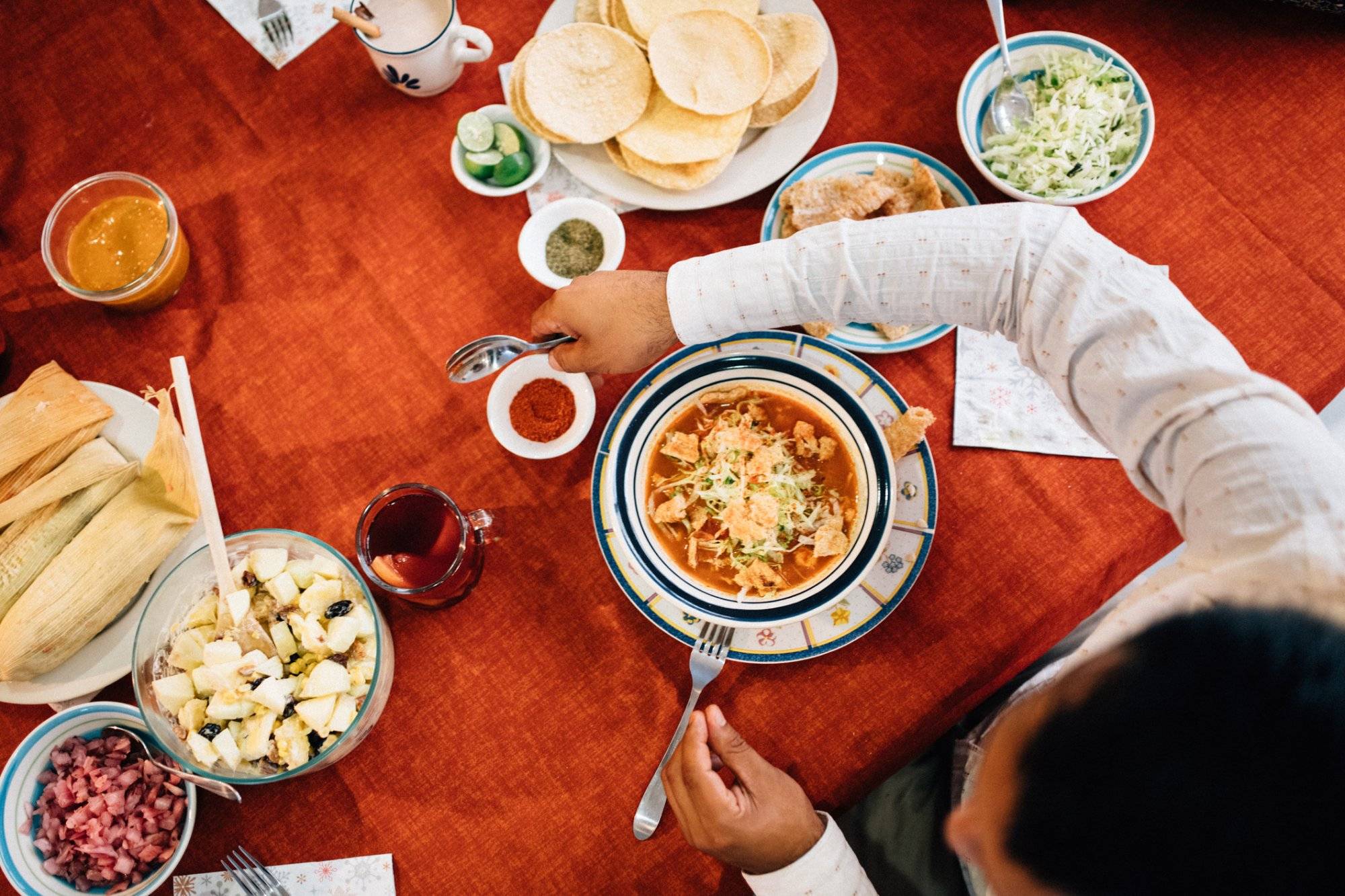 Christmas family dinner in Mexico